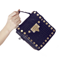 black bag studded bag classy bag edgability front view