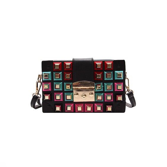 studded bag black bag trunk bag edgability