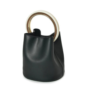 black bag bucket bag luxury bag wristlet edgability