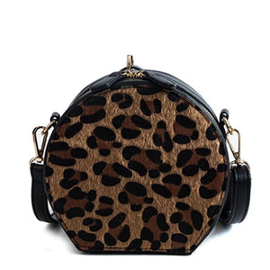 leopard print box bag round bag edgability