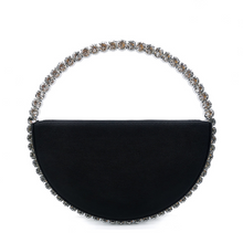 semi circle diamond crystals studded bag edgability