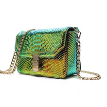 snakeskin bag chrome trendy bag edgability