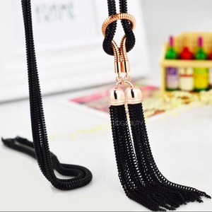 long black necklace black jewelry edgability front view