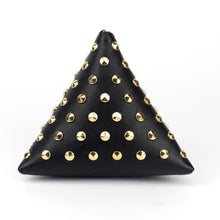 black triangle bag studded bag edgability