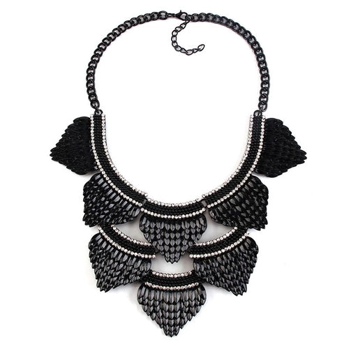 layered necklace black necklace edgability