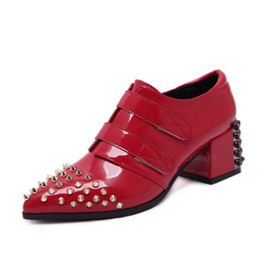 rivets red boots brogues edgability
