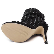 black boots studded boots peeptoe boots edgability bottom view
