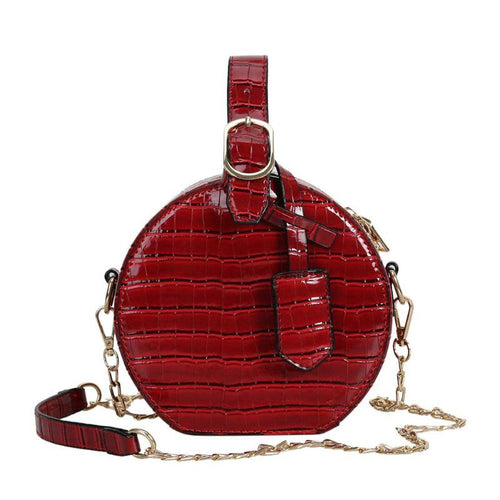 round bag box bag sling bag croc skin bag edgability