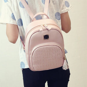 croc embossed pink mini backpack edgability