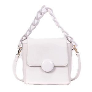 white bag clutch bag sling bag white strap edgability
