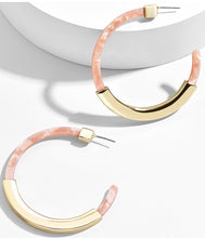 marble earrings gold hoops pink earrings edgability top view