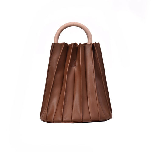 pleated bucket bag brown bag edgability