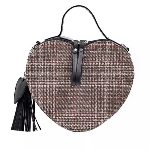 heart shaped bag plaid box bag edgability
