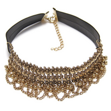 gold ethnic choker edgability top view