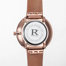 metallic rose gold marble design watch edgability back view