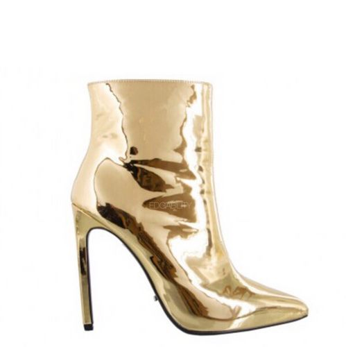 gold boots ankle boots edgability