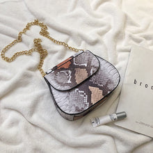 grey ombre snakeskin sling bag edgability top view