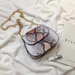 grey ombre snakeskin sling bag edgability top view