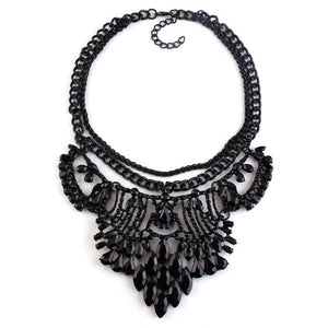 black necklace statement necklace black jewelry edgability