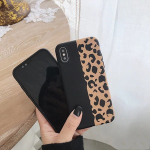 black leopard iphone cover iphone case edgability back view