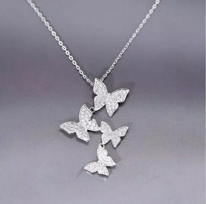 crystal necklace butterfly pendant edgability