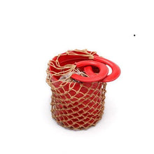 bucket bag basket drawstring bag red bag edgability open view