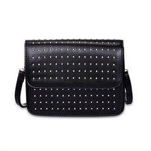 silver micro studded black shoulder bag edgability