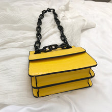 croc skin yellow sling bag with black strap edgability bottom view