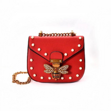 pearl studded butterfly red bag edgability