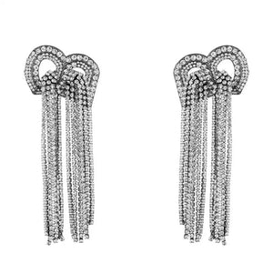 edgy statement jewelry rhinestones diamond earrings edgability front view
