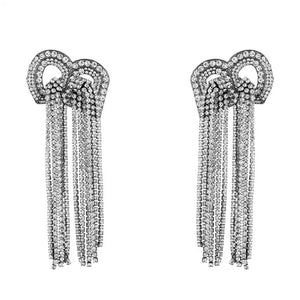 edgy statement jewelry rhinestones diamond earrings edgability front view