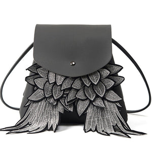 grey bag mini backpack embroidered bag edgability