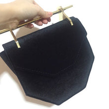 velvet black clutch classy bag edgy fashion edgability front view