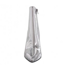 silver boots ankle boots edgability front view