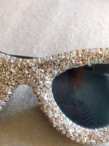 sparkly diamond studded trendy sunglasses retro shades edgability detail view