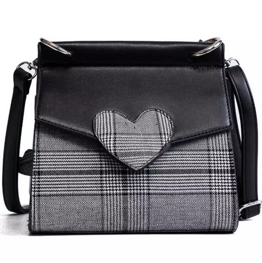 plaid bag heart black bag edgability