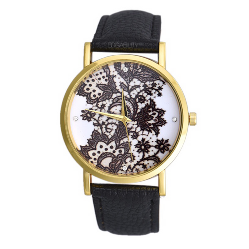 lace dial black watch edgability