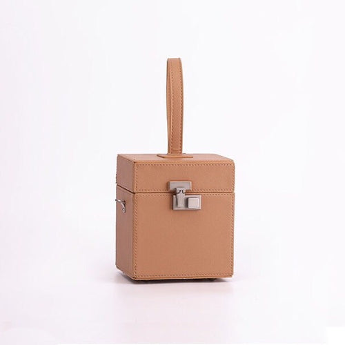 luxe classy brown bag box bag edgability full view