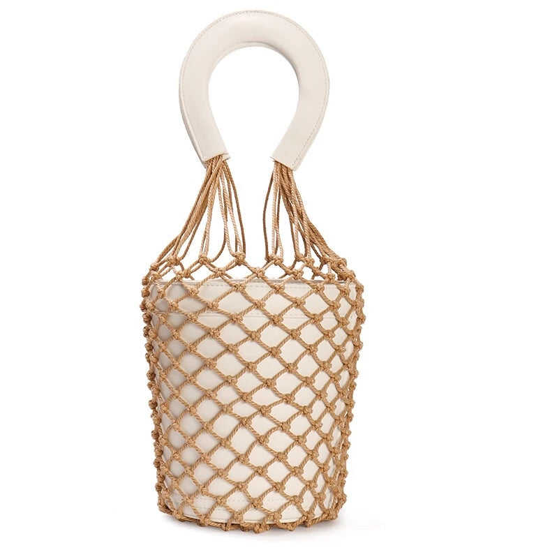 bucket bag basket drawstring bag edgability front view