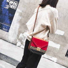 womens glam bag sling bag studded bag edgability model view