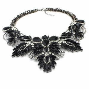black necklace layered necklace edgability statement jewelryy top view