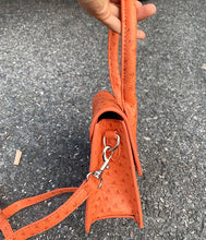 ostrich leather orange bag edgy fashion edgability side view