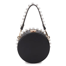 pearl studded black bag box round bag edgability back view