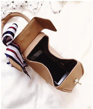 brown bag round bag mini bag clutch bag edgability open view