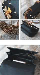 pearl studded butterfly black bag edgability detail view