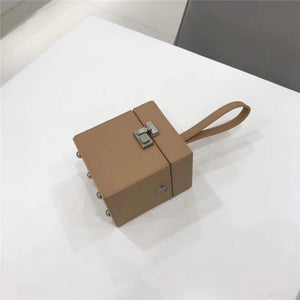 luxe classy brown bag box bag edgability top view