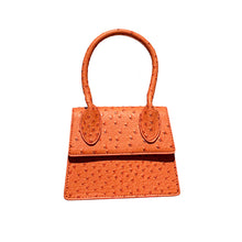 ostrich leather orange bag edgy fashion edgability