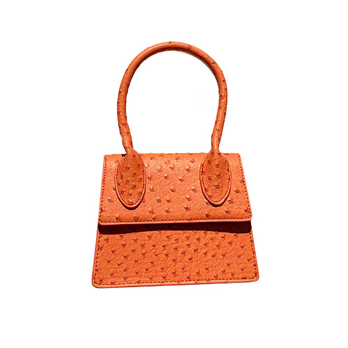 ostrich leather orange bag edgy fashion edgability