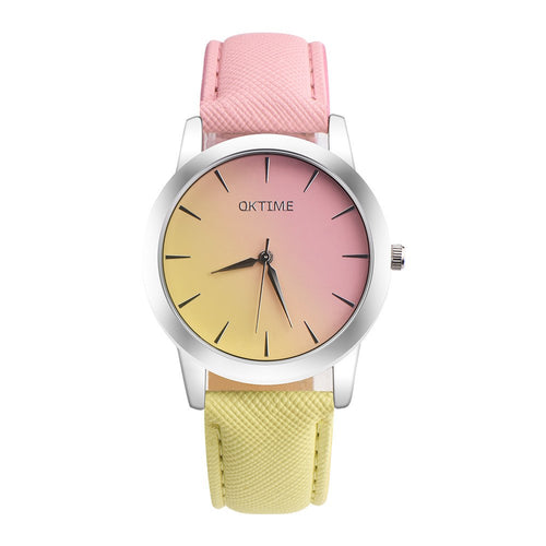 pink yellow ombre watch edgability trendy watches 