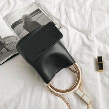 studded bag bucket bag black bag edgability back view